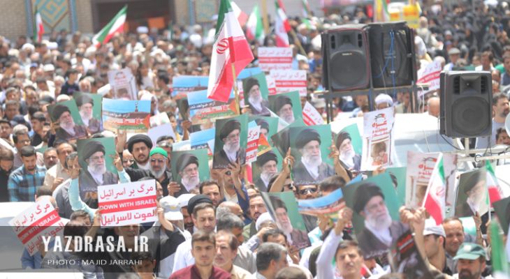 یزدی‌ها انتقام از رژیم صهیونیستی را فریاد زدند